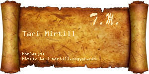 Tari Mirtill névjegykártya